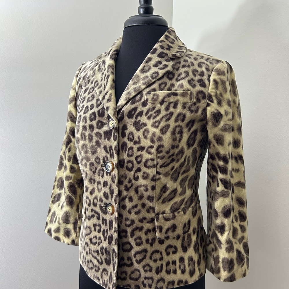 Talbots Animal Print Blazer